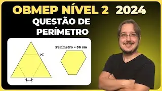 OBMEP 2024 || Nível 2 || ⁠Perímetro || Pedro tem uma folha de papel com o formato de um triângulo