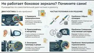 Электропривод зеркал не работает