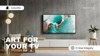 Ocean Blue Marble Liquid Ink | Art For Your TV | GAB Art TV | Art TV | Screen Saver | 2 Hours | HD