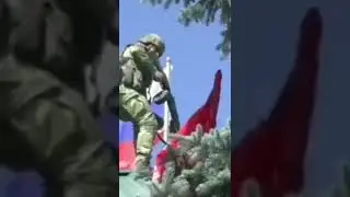 🇷🇺🇺🇦Victory banner on Belogorovka administration
