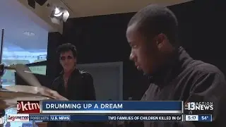 'Rock of Ages' drummer gives drum set to teenager
