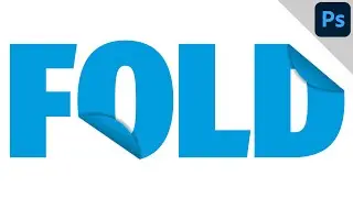 Folded Text | Fold Corner of Letter | PHOTOSHOP TUTORIAL - TEXT EFFECT