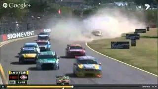 2013 V8 Dunlop Series Townsville Race 3 crash 1