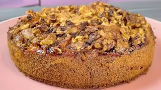 Яблоки и орехи - идеальное сочетание! Готовим пирог быстро и вкусно!