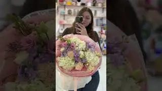Ну нежность💖#букет #гортензии #маттиола #круглыйбукет #сцветами