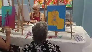 Carnival Paint Party - My guided art class #shorts
