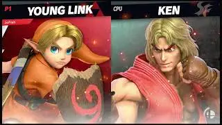 JoFi$ha (Young Link) VS Lvl 9 CPU (Ken)