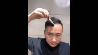 Men Wig Real Human Hairline Men Hair Forehead Bangs Male Toupee Hair sticker Hairpiece