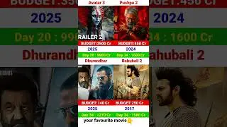 Avatar 3 vs Dhurandhar vs Pushpa2 vs Bahubali2 | Box Office Collection | Allu Arjun | #shortsfeed