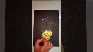 Acrylic painting -Lemon falling in water on black sheet(beginner to intermediate) step by step video