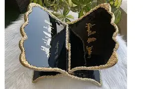 حامل مصحف صب علي خشب #ريزن #حامل_القرآن #مصحف #epoxy #resinnova #resin