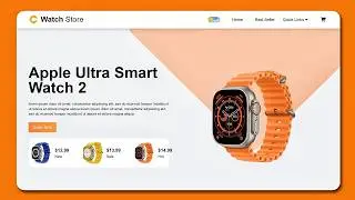 🔥PRO Smartwatch Ecommerce Website  using ReactJS and Tailwind CSS | Design The Perfect Hero Section