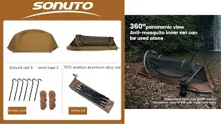 Lightweight Single-Person Tent | Tactical, Waterproof Shelter with Mosquito Net