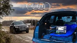 Зимний автокемпинг и пеший туризм на моем Audi Q5