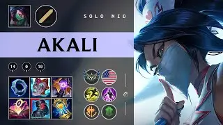 Akali Mid vs Galio - NA Challenger Patch 25.24