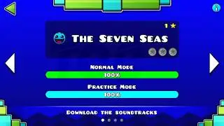 Beating Seven Seas 3/3 coins for first time | Geometry Dash Meltdown