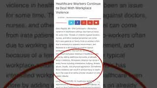 Work Place Violence & Critical Incident
