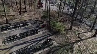Drone flight at Tibbets Brook Park HD 1080p