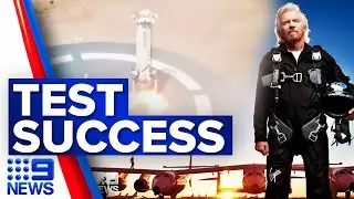 Virgin Galactic makes first flight from Space Port | 9 News Australia