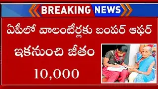 AP Volunteer Salary Increase To 10000 Latest News | AP Volunteer Latest News | AP Volunteer Salary