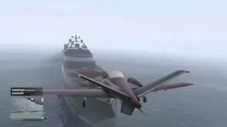 GTA ONLINE: Landing a plane on a yacht... Kind of