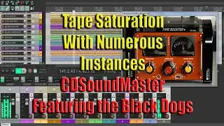 Tape Saturation VST  Plugin - Audio Session Demo with Multiple Instances Feat. The Black Dogs!