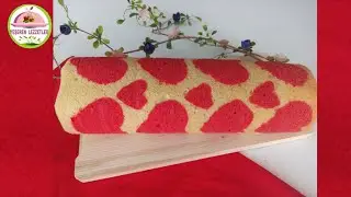 🔊BU PASTAYLA SEVDİKLERİNİZİN KALBİNİ💕 FETHETMEYE HAZIR OLUN❗❗😎. YENİ YIL PASTASI KALPLİ RULO PASTA😋