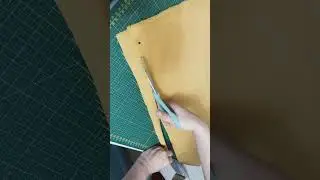 Evening out my mustard fabric ✂️ #shorts #asmr