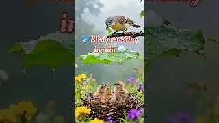 🌧️ A Mother Bird Protecting Her Chicks in the Rain(Part 17) | Heart-Touching Nature Moment 🐦❤️