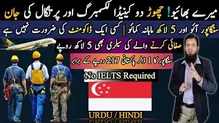Singapore Job Contract 2026 || 5 Lakh Monthly Salary in Singapore || Travel and Visa Services