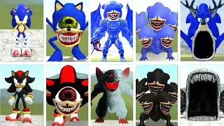 ALL SHIN SONIC CURSED VS SHADOW SONIC GODZILLA | GIANT EVOLUTION BATTLE IN GARRY'S MOD
