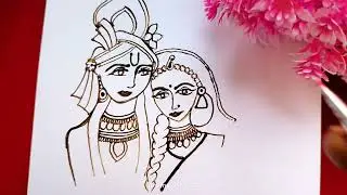 Radha Krishna mehndi design!! figure mehndi design !! new mehndi design!!