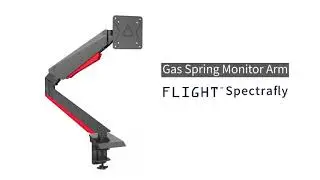 Flight&trade; Single Spectrafly Monitor Arm LCD Arm Monitor Mount Vesa Monitor Stand C/W RGB Lighting