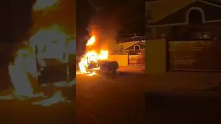 MAHINDRA THAR CAUGHT FIRE ON ROAD || THAR ME AAG LAG GYI #cars
