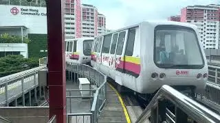 SMRT Bukit Panjang LRT Sets 121 + 130 Departing Choa Chu Kang station