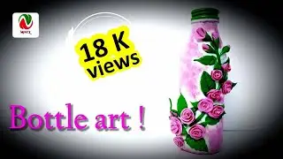 Glass Bottle Decoration | Bottle Art Using Clay | Niviz Ep 20
