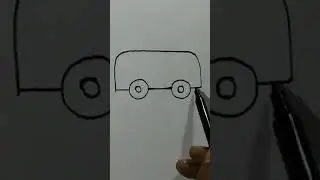 how to draw a bus a for kids