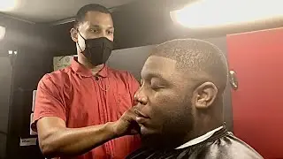 First Hair Cut Ever!😭 Bald Fade / Barber Tutorial   🏃🏽🚐💈⚔️💨 #andismaster #nateholton_
