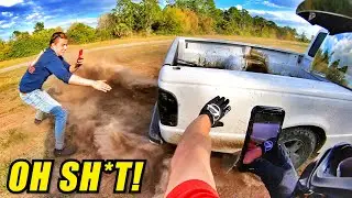 HE ALMOST HIT ME DRIFTING HIS TRUCK!