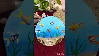 Pista shell, sea shell and sand art -Ocean craft ideas 🌊🎨🖌️  #highlights #followme #pistashellart 