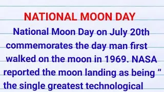 national moon day essay| moon day essay in english