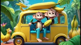The Shy Monkey Missed the Banana Bus 🐒 | Nursery Rhymes for Kids & Baby Songs