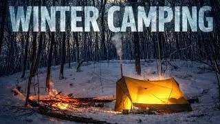 Winter Camping with a Hot Tent in Pennsylvania