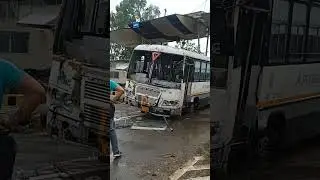 #PRTC bus accident at #balachaur #tollplaza, travelling from #chandigarh to #hoshiarpur| #Exclusive