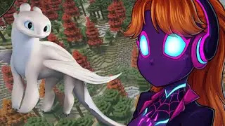Taming a Light Fury in HTTYD Minecraft