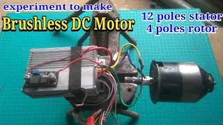 Brushless DC Motor, 12 poles stator - 4 poles rotor.