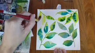 Easy and Relaxing Watercolor Leaves - Painting Exercise For Beginners! 🍃