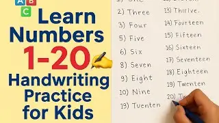 Learn Numbers 1 to 20 | Handwriting Practice for Kids | English Numbers Writing#viralvideo #viral
