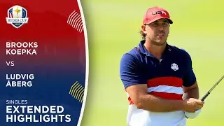 Brooks Koepka vs Ludvig Åberg Extended Highlights | 2023 Ryder Cup