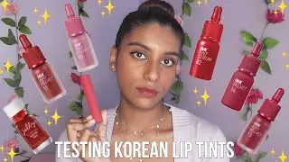 Тестируем корейские тинты для губ на КОРИЧНЕВОЙ коже 💋 — (эффект перипера / маккуин / пони) | Эль...
